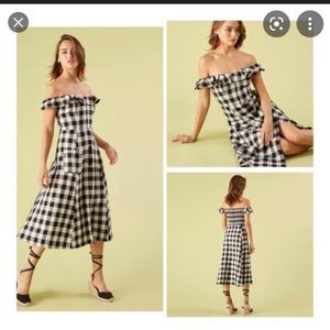 Reformation Midi Checkered dress